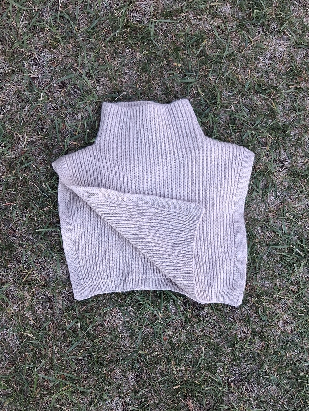 H&M Cream Ribbed Turtleneck Dickey